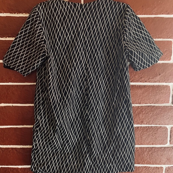 Black/White Diamond Pattern Business Formal Dress - Picture 1 of 3